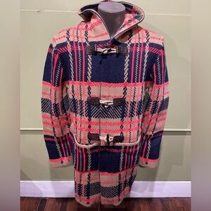 LCR coat hoody 7/8 plaid button from modern fit